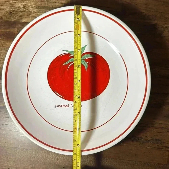 VINTAGE OVER AND BACK MADE IN ITALY 9.5” SUNDRIED TOMATO PASTA BOWL INDIVIDUAL - Picture 12 of 12